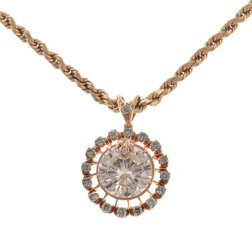 An Impressive 10.61ct Diamond Pendant in 14K