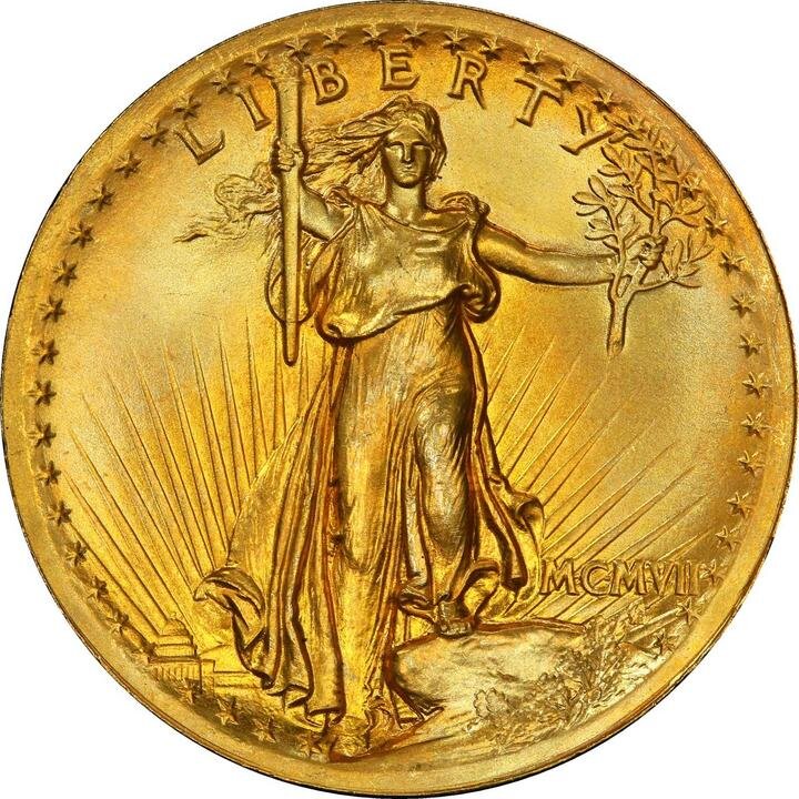 Majestic Superb Gem MCMVII High Relief Double Eagle
