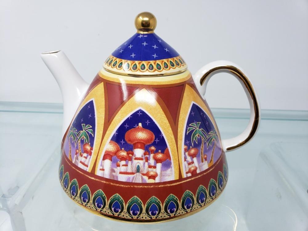 Anthony Mark Hankins porcelain teapot, ARABIAN SCENES pattern