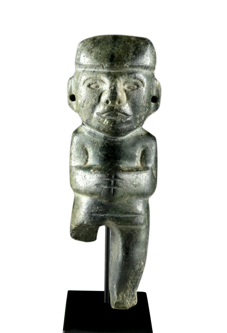 Guerrero Chontal Greenstone Effigy Olmecoid Features