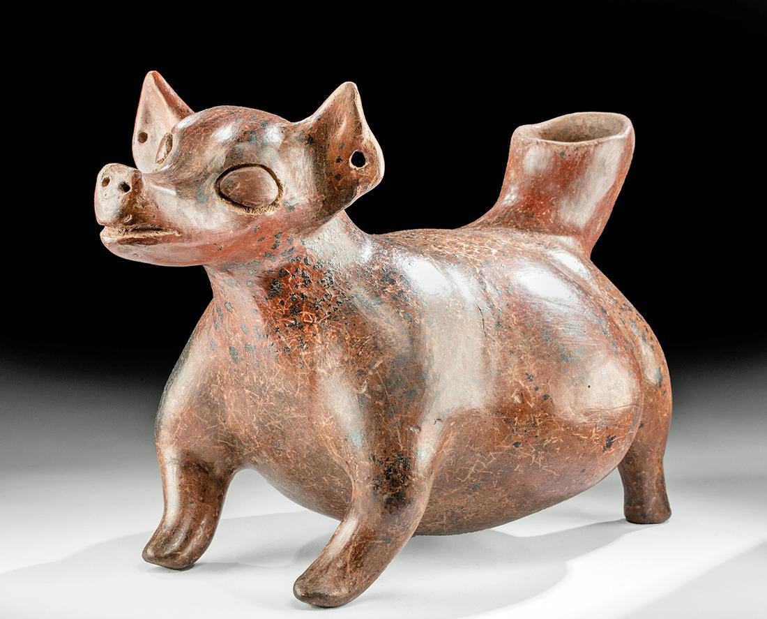 Large - Portly Colima Dog Effigy Vessel