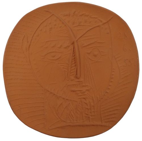 PABLO PICASSO MADOURA POTTERY FAUNS HEAD PLATE
