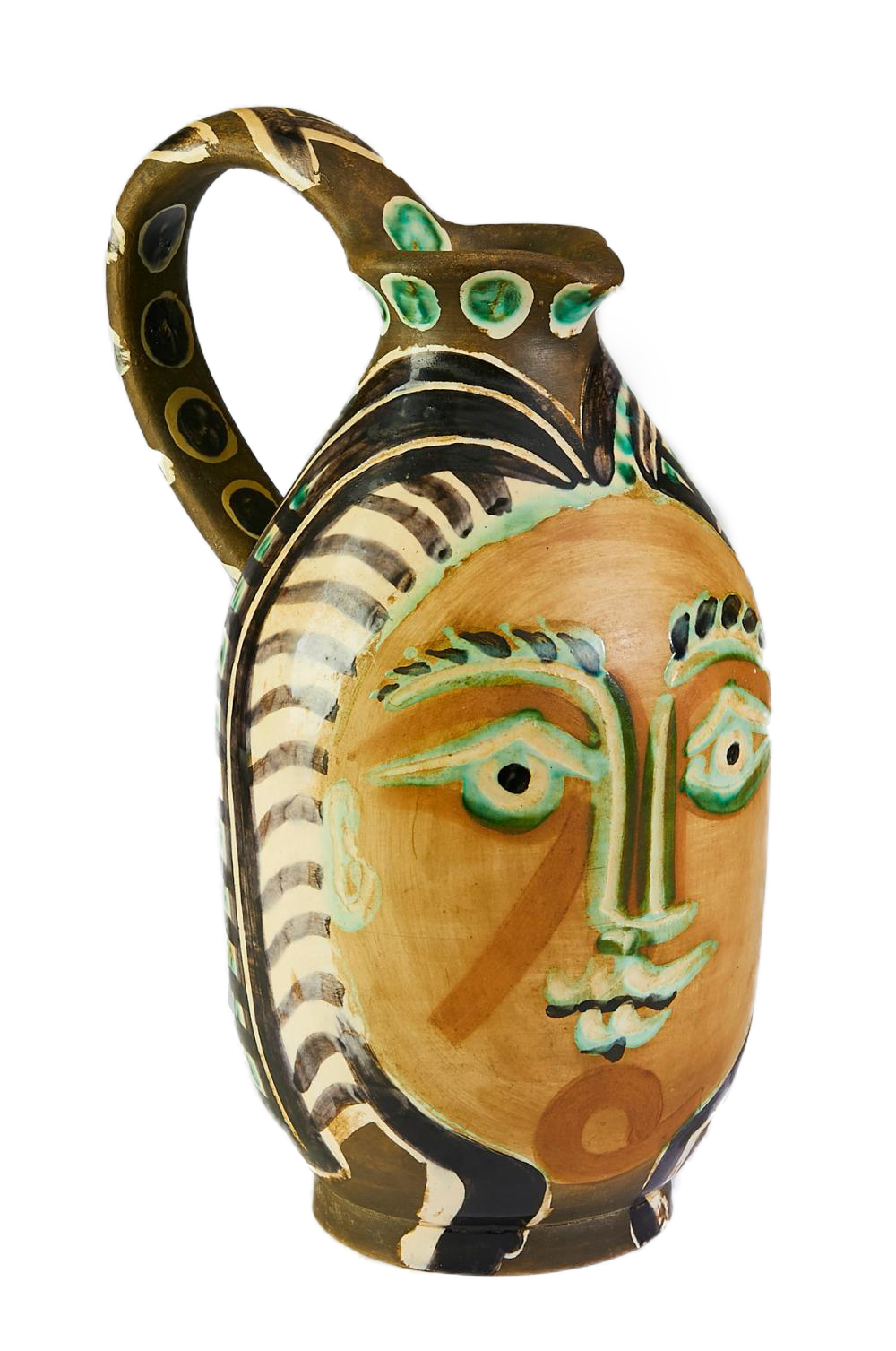 Picasso Madoura pitcher 'Femme du barbu,' ca. 1953