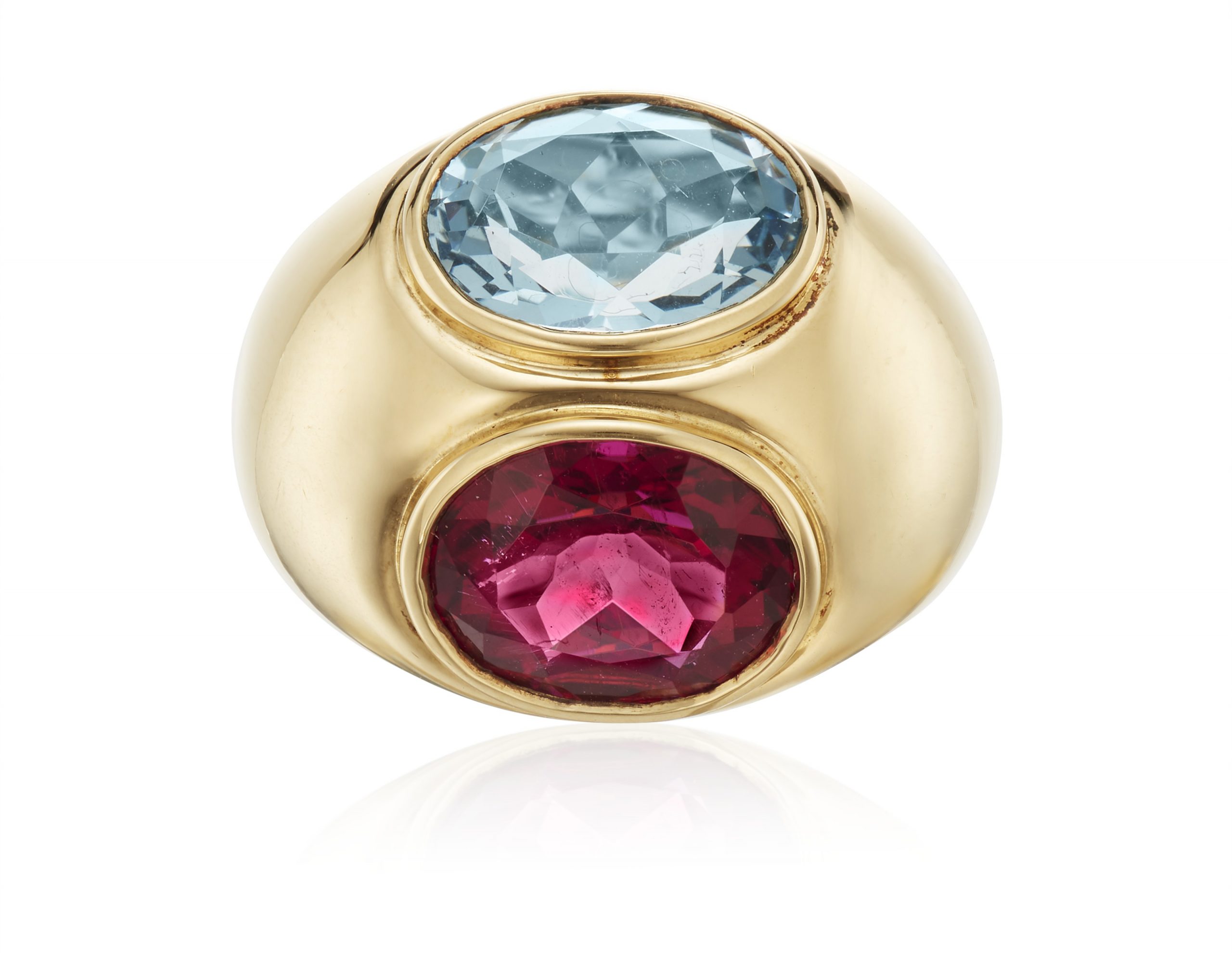 TIFFANY & CO. PALOMA PICASSO AQUAMARINE AND TOURMALINE RING