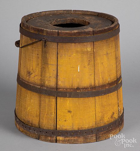 Yellow painted churn, 19th c.