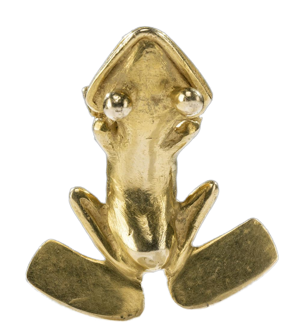 Fine Panamanian 12K+ Gold Frog Pendant