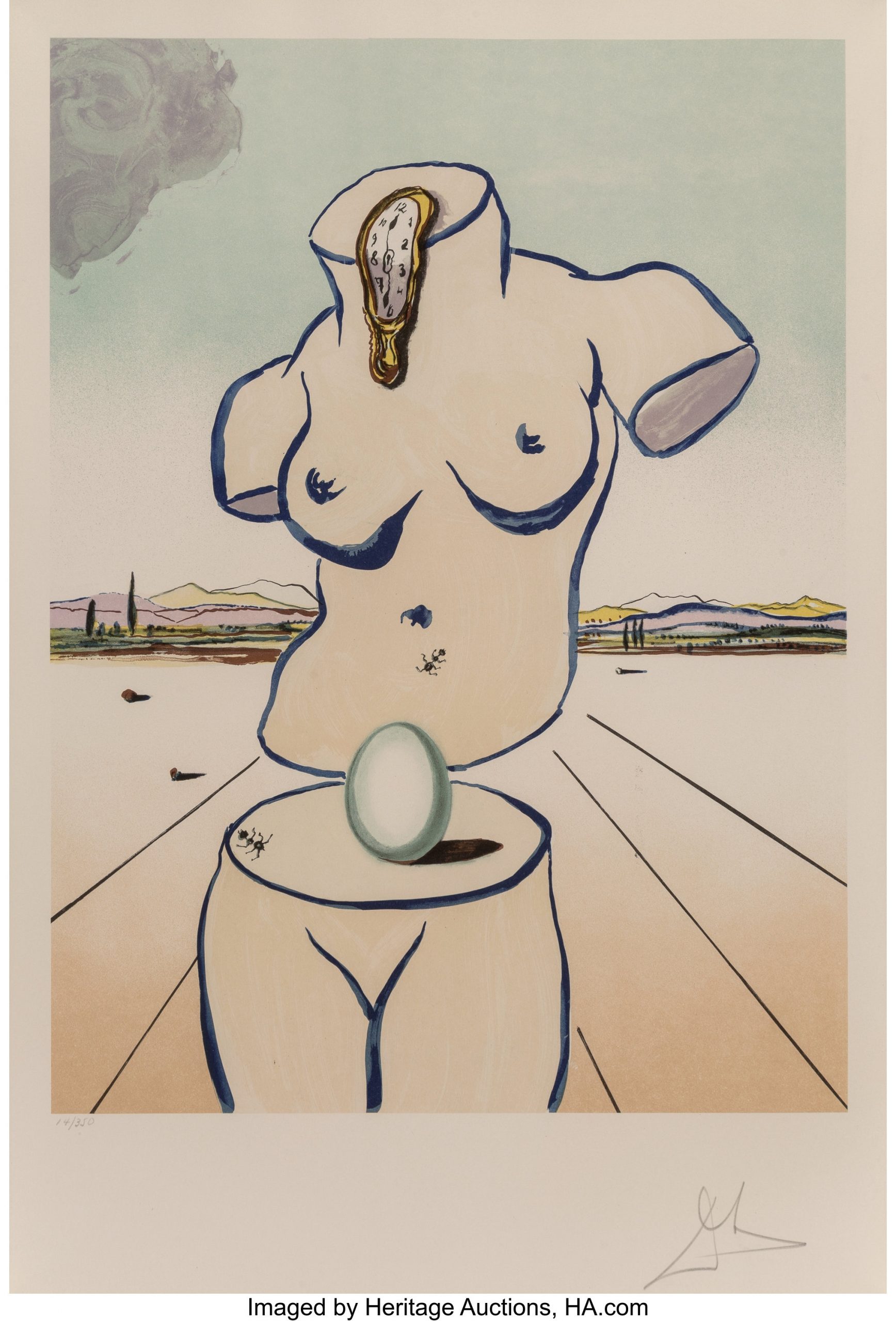 Salvador Dalí (1904-1989) Birth of Venus, 1979