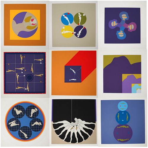 Ernest Trova (American.1927-2009) Falling Man Manscapes Portfolio