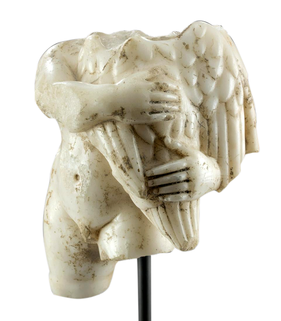Roman Marble Cupid Holding Bird, Art Loss Certificate
