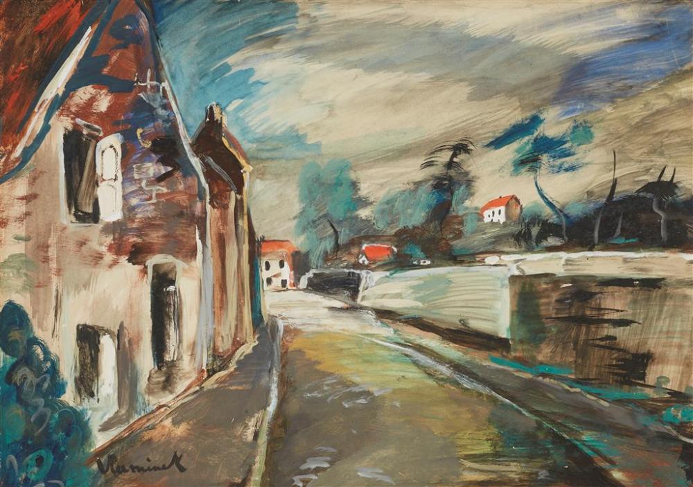 French School (late 19th - early 20th Century), , Rue de Village