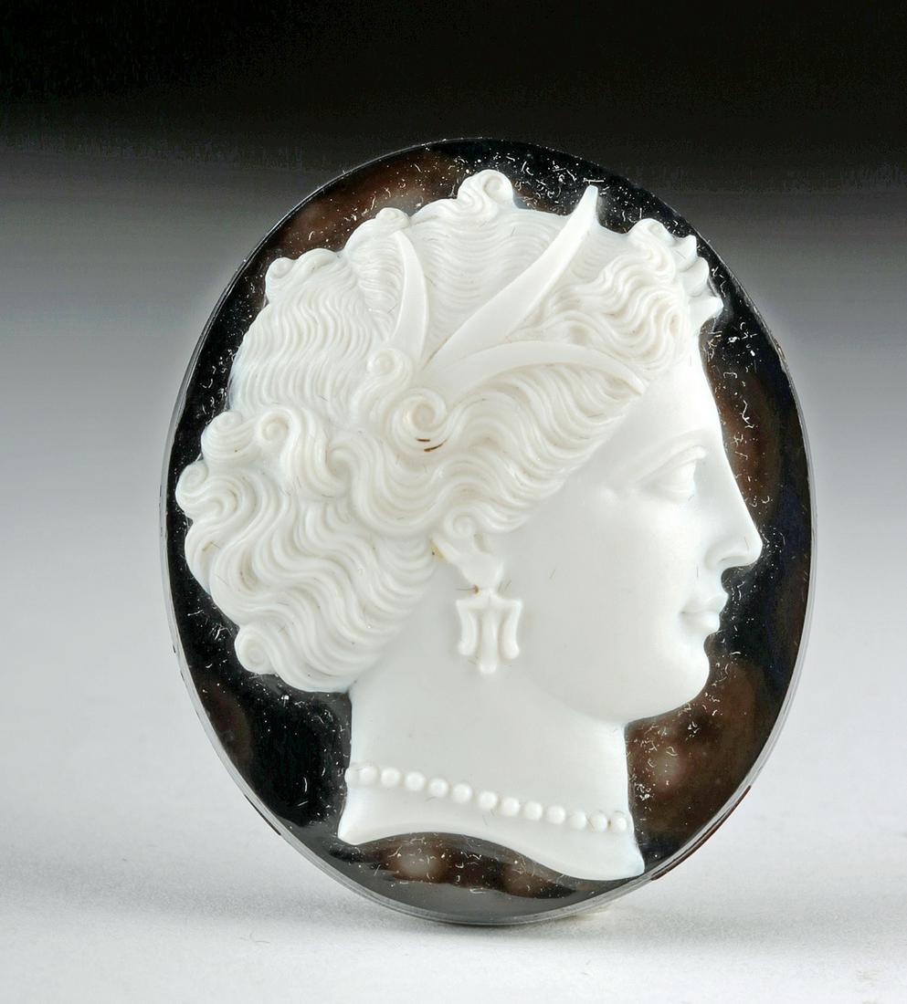 Published 19th C. Neoclassical Sardonyx Cameo Arethusa