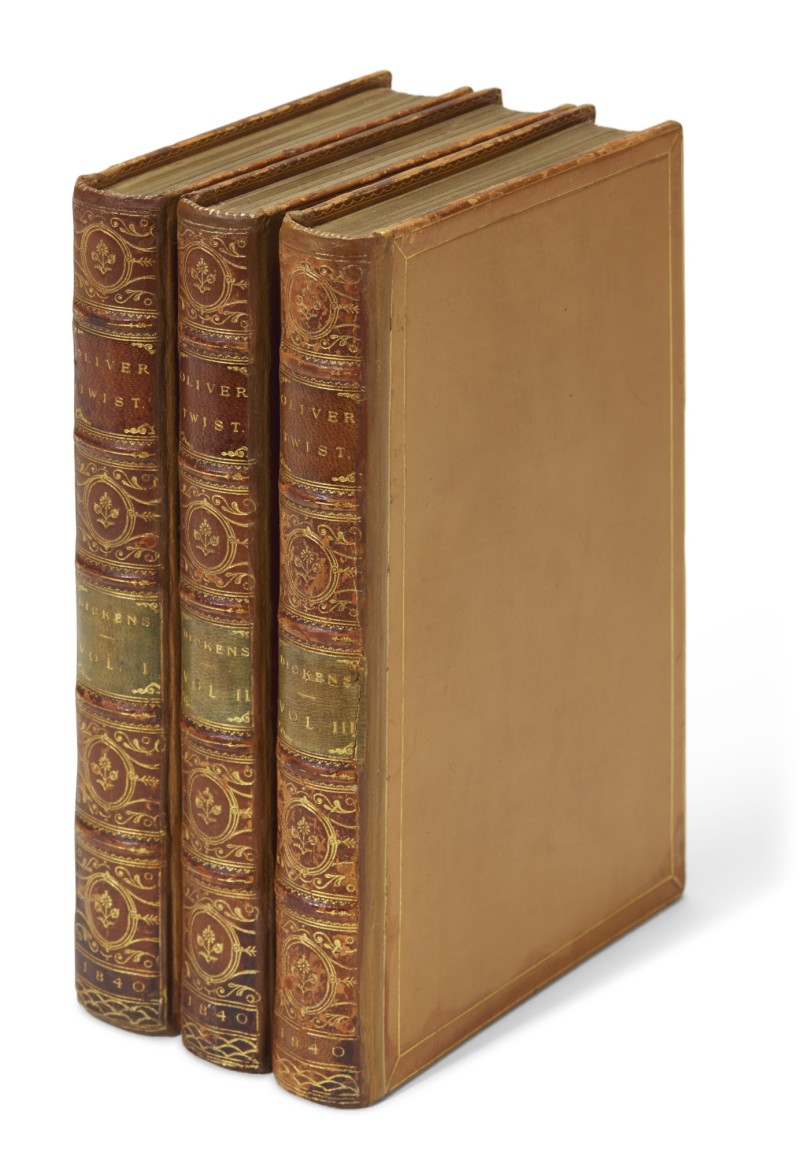 DICKENS - Oliver Twist, 1840, signed by Cruickshank