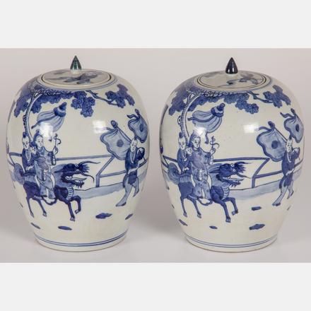 A PAIR OF CHINESE STORAGE JARS
