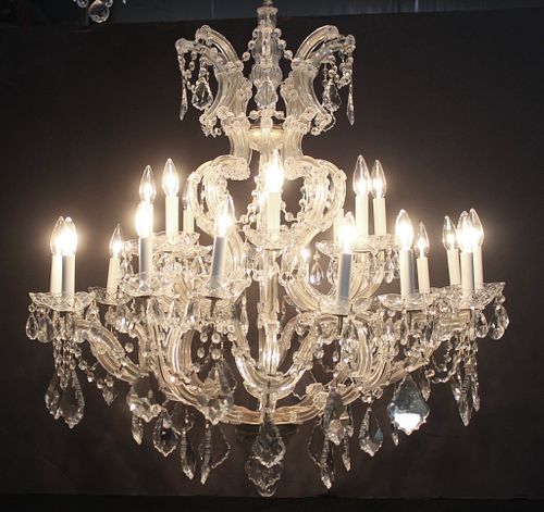 Palatial 24-Light Crystal Chandelier