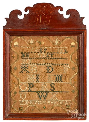 Chester County, Pennsylvania silk on linen sample