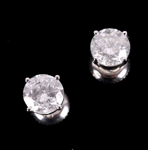 Brand New 2.11 ct. Diamond 14K Stud Earrings