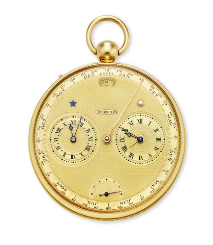 Thomas Engel And Richard Daners, No. 28. A Fine Unique 18k Gold Open Face Keyless Pocket Chronometer