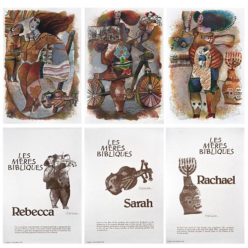 THEO TOBIASSE, Les Meres Bibliques, 1984 a) Sarah b) Rebecca c) Rachael, Signed, Lithographies