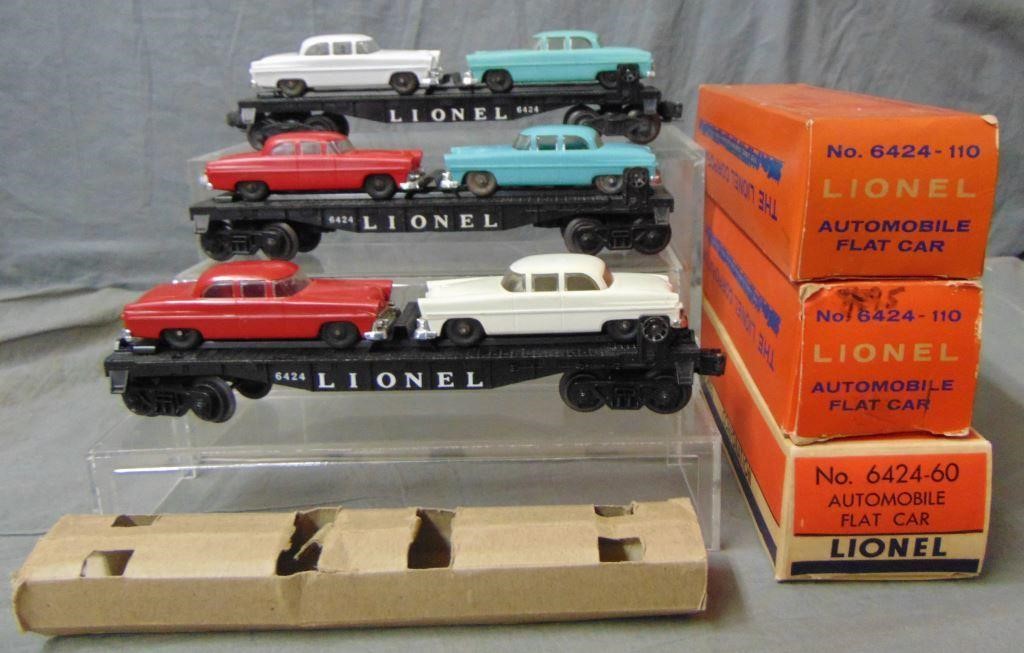 3 Boxed Lionel 6424 Auto-Loaders