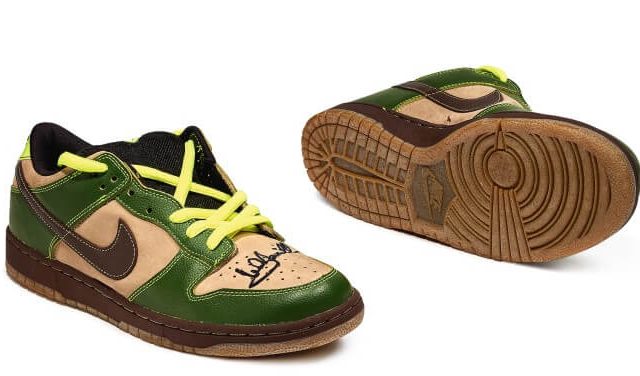 Nike Dunk SB Low Jedi - 2004 - Signed by Mark Hamill on Right Shoe, Signed by Mark Hamill as Luke Skywalker on Left Shoe