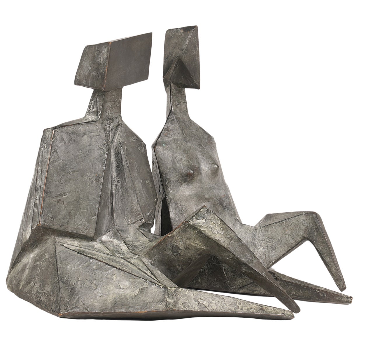 Lynn Chadwick Bronzes 'Pair of Sitting Figures II