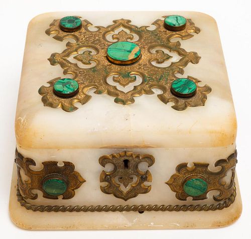 Renaissance Revival Alabaster Dresser Box