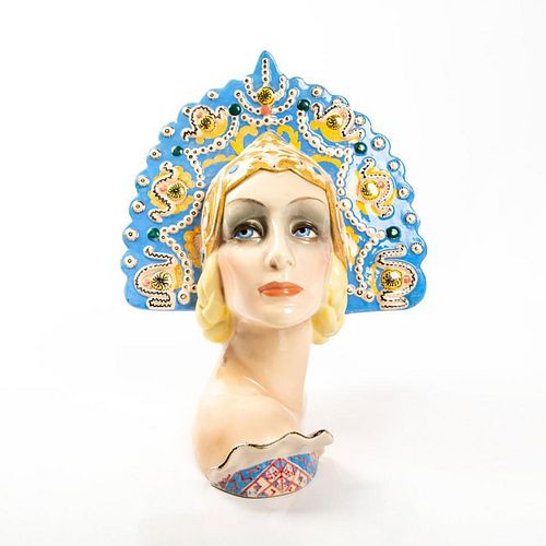 SANDRO VACCHETTI FOR ESSEVI ART DECO ALLEGORICAL BUST SCULPTURE