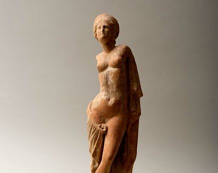Fine Greek Terracotta Standing Aphrodite