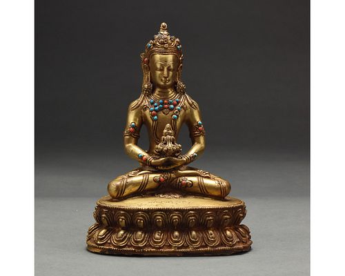A GILT BRONZE AVALOKITASVARA, TIBET
