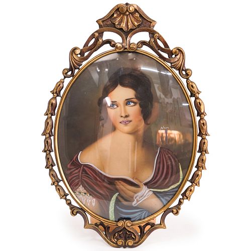 Italian Painted Porcelain Portrait