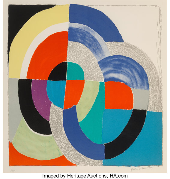 Sonia Delaunay (1885-1979). Paques Russes, 1970. Lithograph in colors on Arches paper