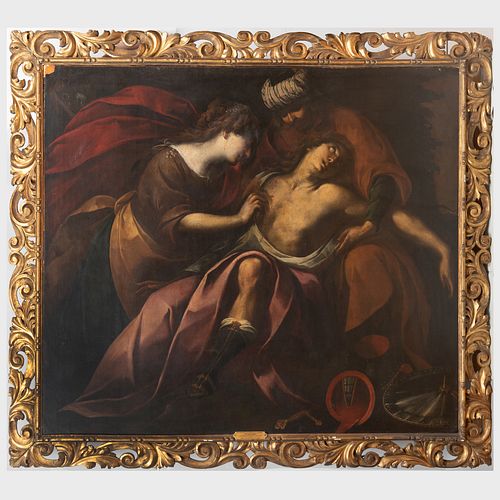 Italian School- Death of the Medieval Crusader Tancredi