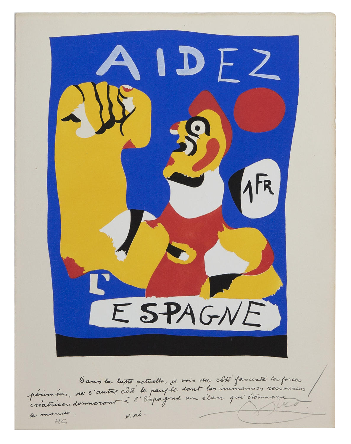 JOAN MIRÓ Barcelona 1893 - 1983 Palma de Mallorca