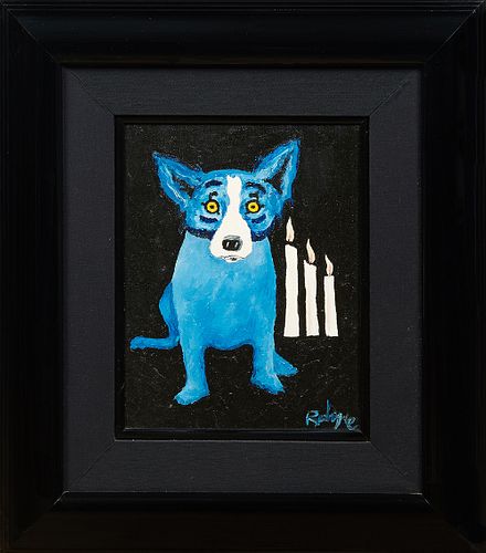 George Rodrigue (1944-2013, Louisiana), Flames of Hope, 1992, oil on canvas, signed lower right, also signed, titled and dated verso