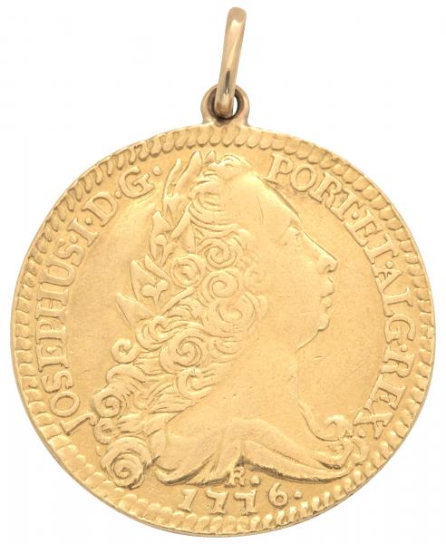 Gold Medallion Foreign gold medallion dated 1776 obverse showing portrait of Josephuf.I.D.G with large crest on reverse