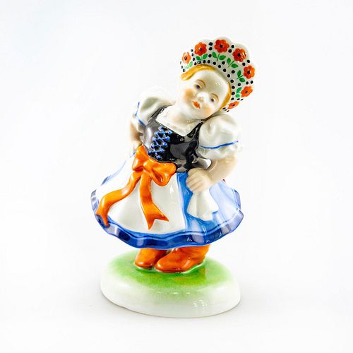 Herend Figurine, Girl In Folk Dress 5423