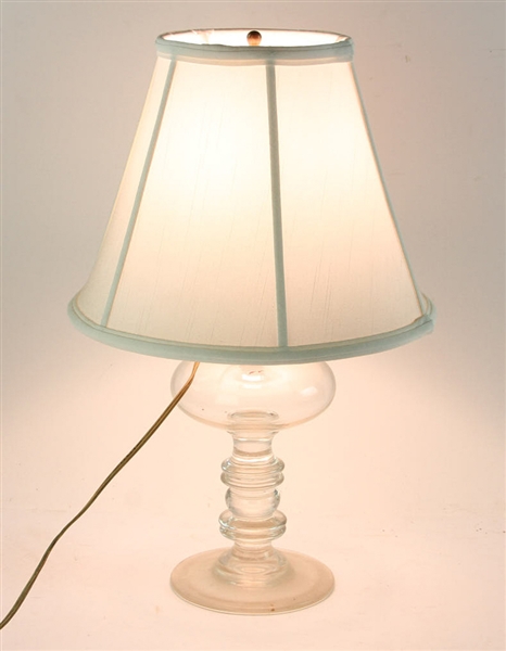 Free Blown Pittsburgh Type Glass Oil Lamp