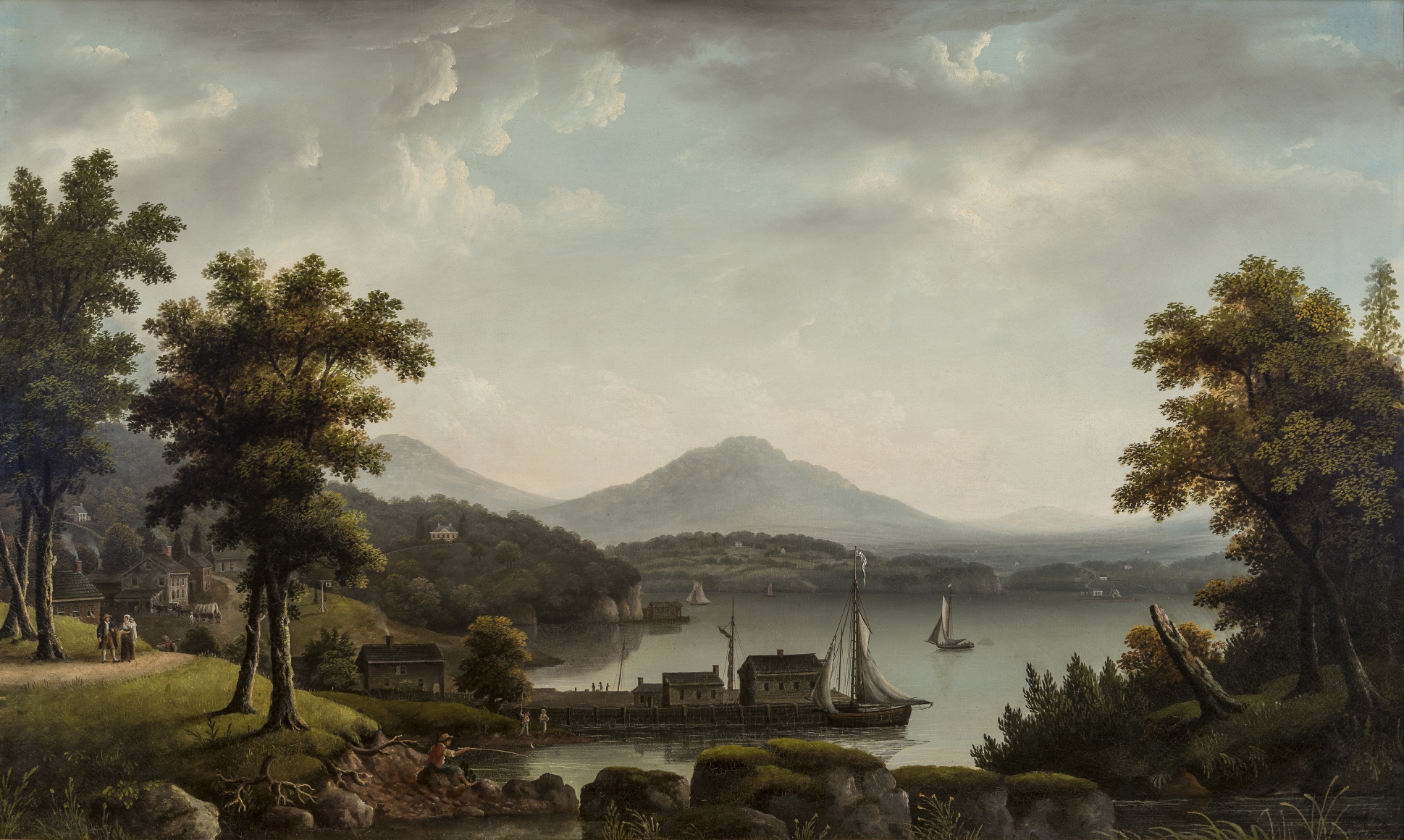Francis Guy (1760–1820) Rhinebeck Landing, Hudson River, about 1817–20 Oil on canvas, 39 1/2 x 66 in.