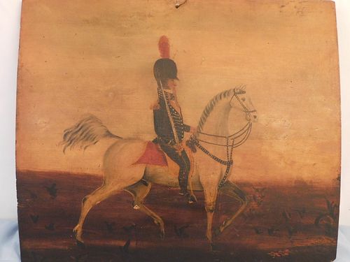 F. KEMMELMEYER - OFFICER ON HORSE PAINTING