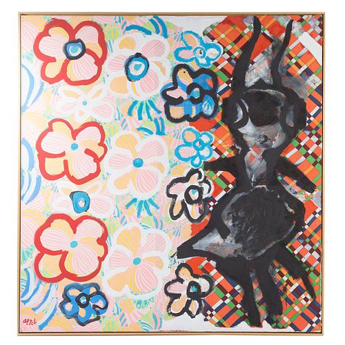 Karel Appel. In Between the Flowers