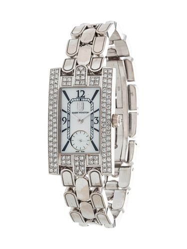 Harry Winston, 18k White Gold And Diamond Avenue Classic Wristwatch