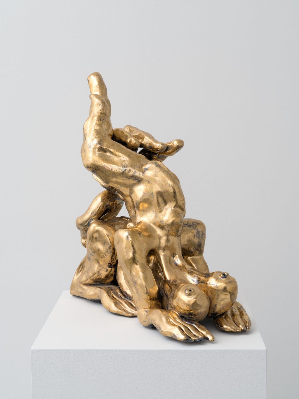 Nicolás Guagnini, Ida Bauer, 2019, Glazed and lustered ceramic, 15 1/2 x 14 3/4 x 7 in / 39.4 x 37.5 x 17.8 cm