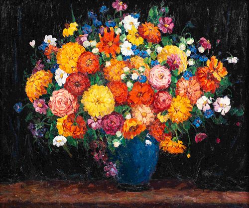Nellie Augusta Knopf (American, 1875-1962) Garden Flowers, September Bouquet, 1926