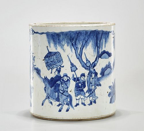 Chinese Blue and White Porcelain Brush Pot