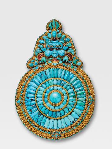 A TURQUOISE AND GOLD MOONEATER (CHEPPU)