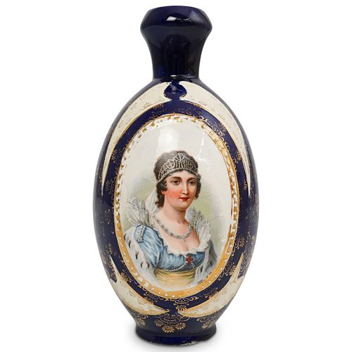 Austrian Cobalt Blue Porcelain Vase