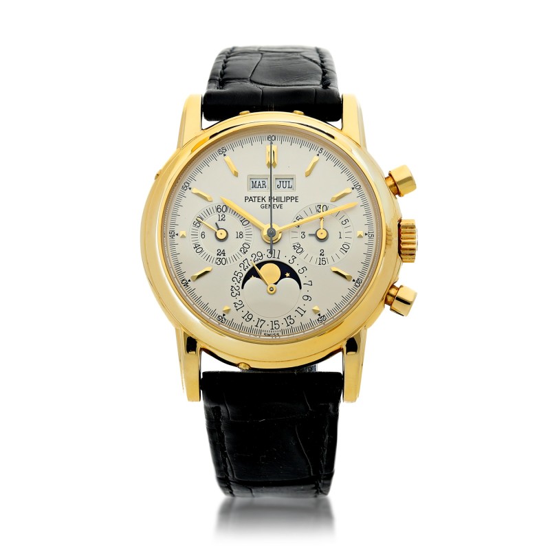 Patek Philippe - Reference 3970e A Yellow Gold Perpetual Calendar Chronograph Wristwatch With Moon Phases And Leap Year Indication, Made In 1992