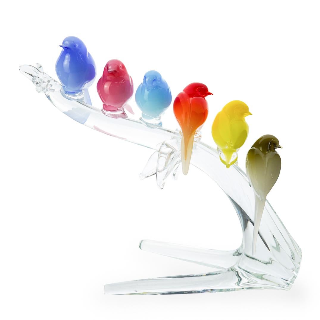 A. Zanetti Murano Glass Garden Bird Statue