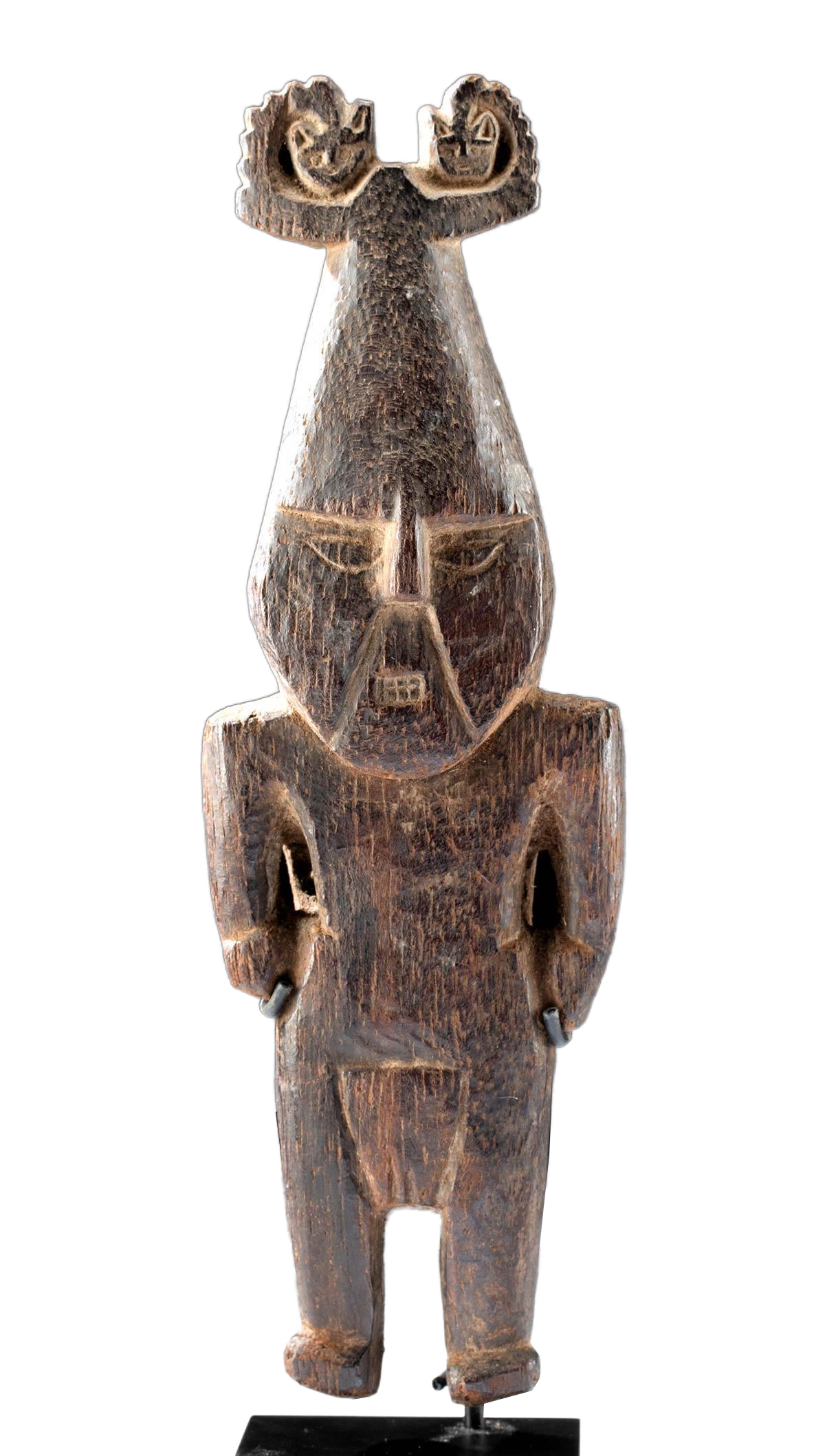 Unusual Sican Wooden Standing Figure - Nylamp