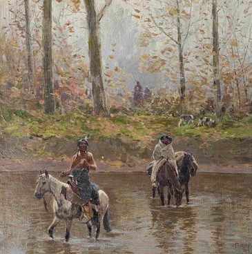 Henry Francois Farny (American, 1847-1916) Moving Camp, 1905